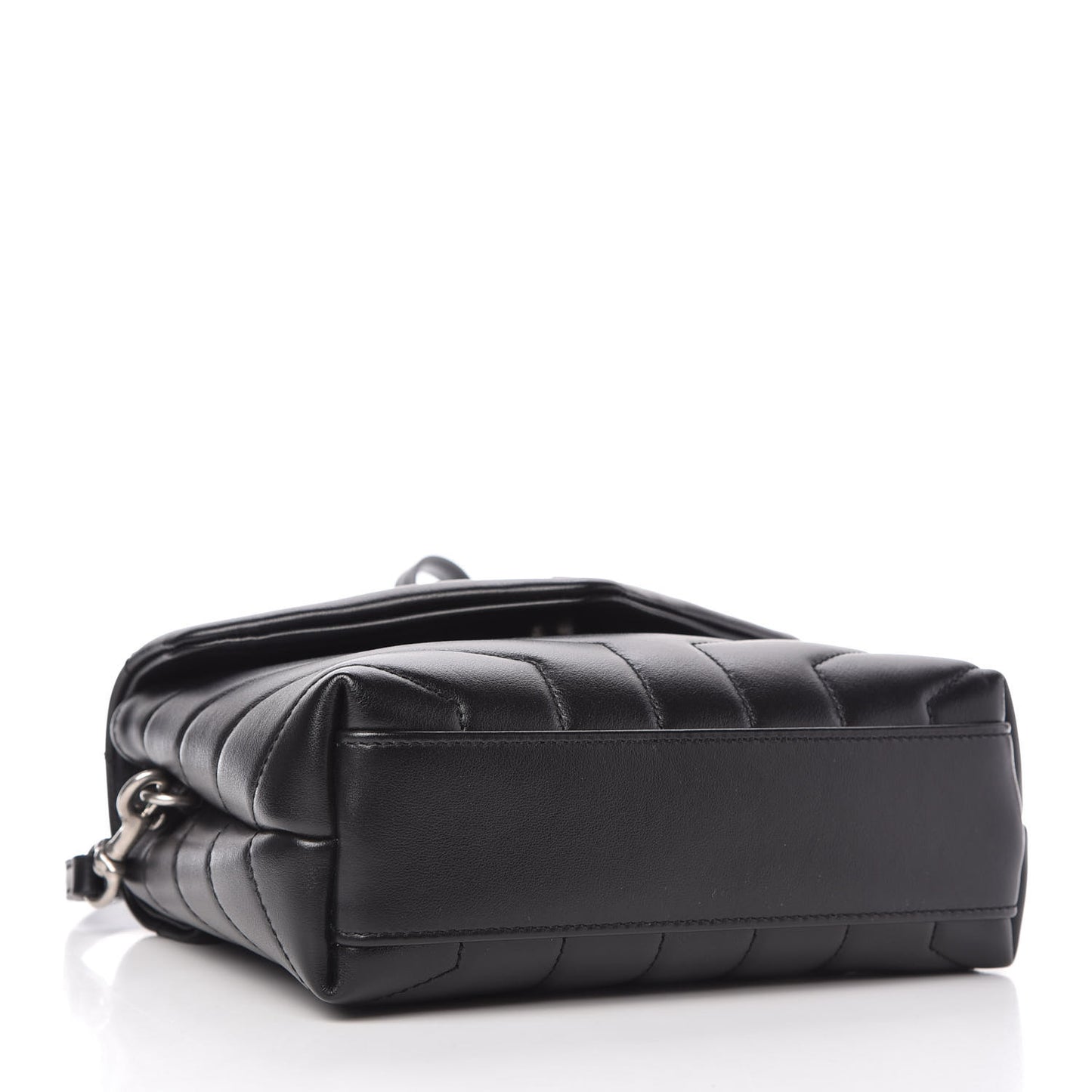 Calfskin Y Quilted Monogram Toy Loulou Crossbody Bag Black