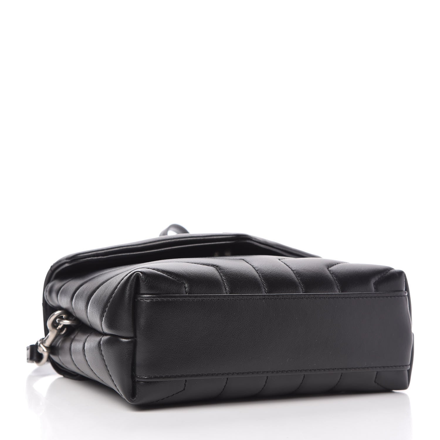 Saint Laurent Calfskin Y Quilted Monogram Toy Loulou Crossbody Bag Black 4 of 11
