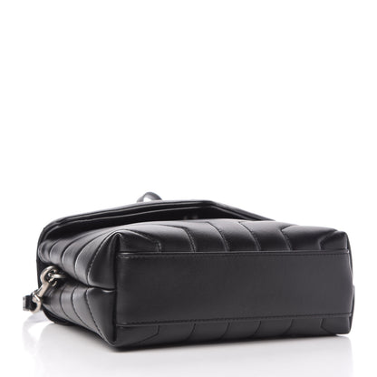 Saint Laurent Calfskin Y Quilted Monogram Toy Loulou Crossbody Bag Black 4 of 11