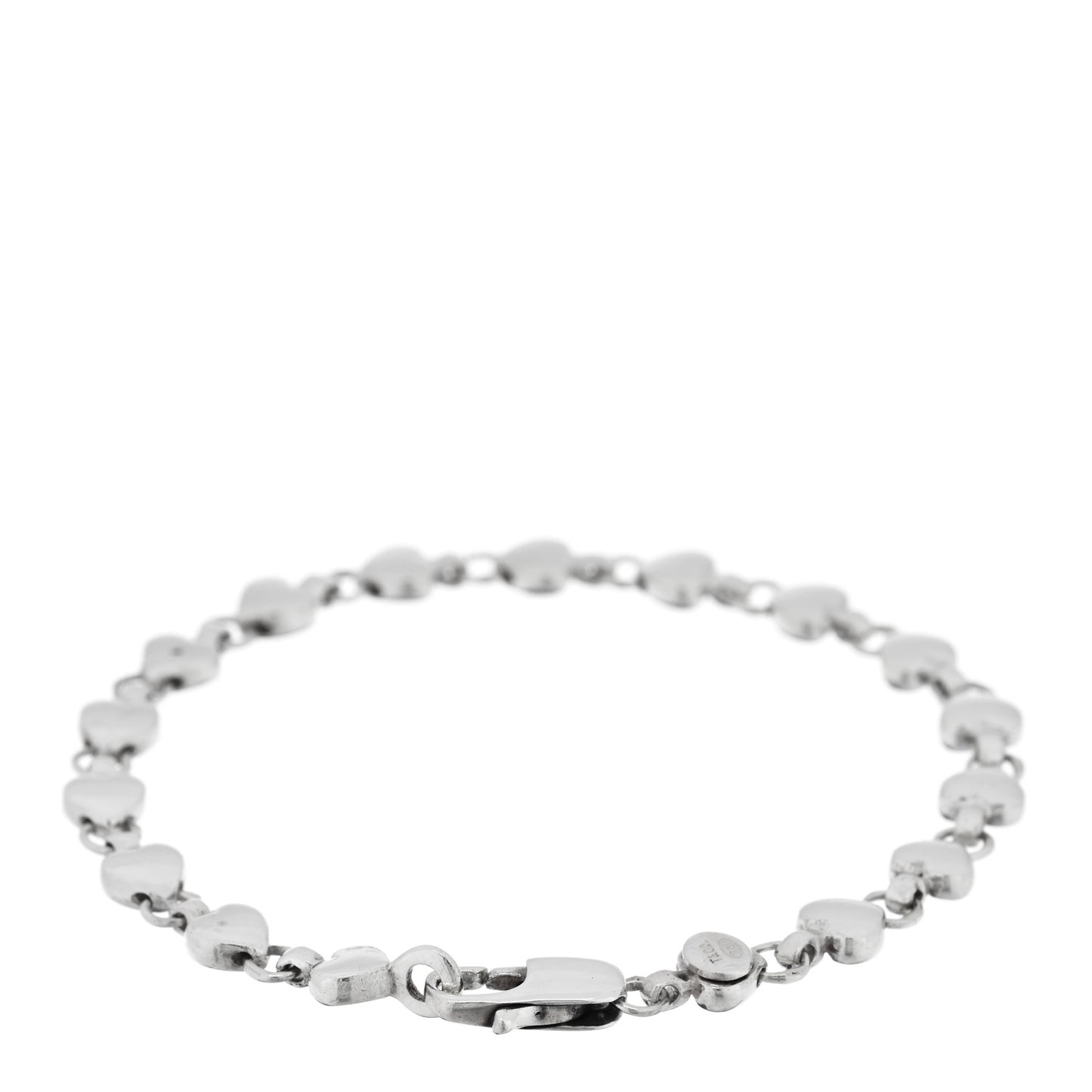 Sterling Silver Chain of Heart Bracelet