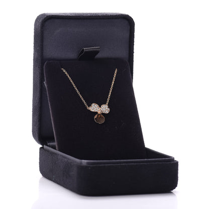 Tiffany 18K Rose Gold Diamond Paper Flowers Pendant Necklace 5 of 5