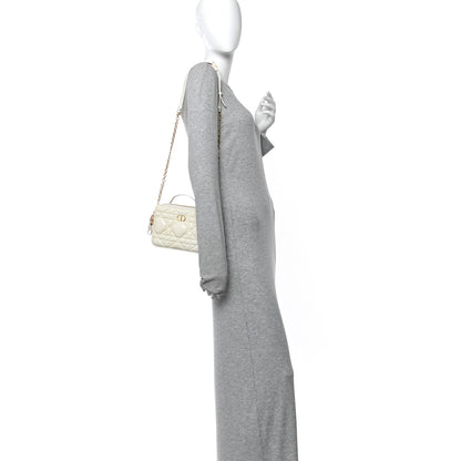 Christian Dior Calfskin Macrocannage Caro Box Bag Latte 2 of 14