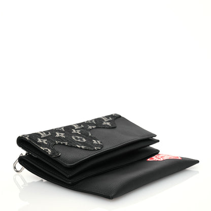 Louis Vuitton X NIGO Taurillon Monogram Denim Trio Messenger 4 of 12