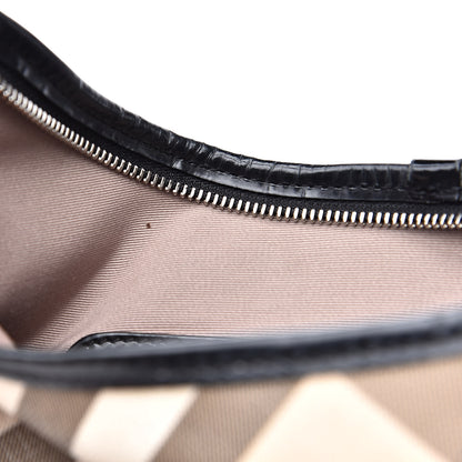 Burberry Supernova Check Buckle Hobo Black 17 of 18