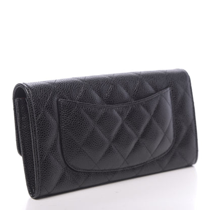 Chanel Caviar Quilted Large Flap Wallet Black 3 of 9