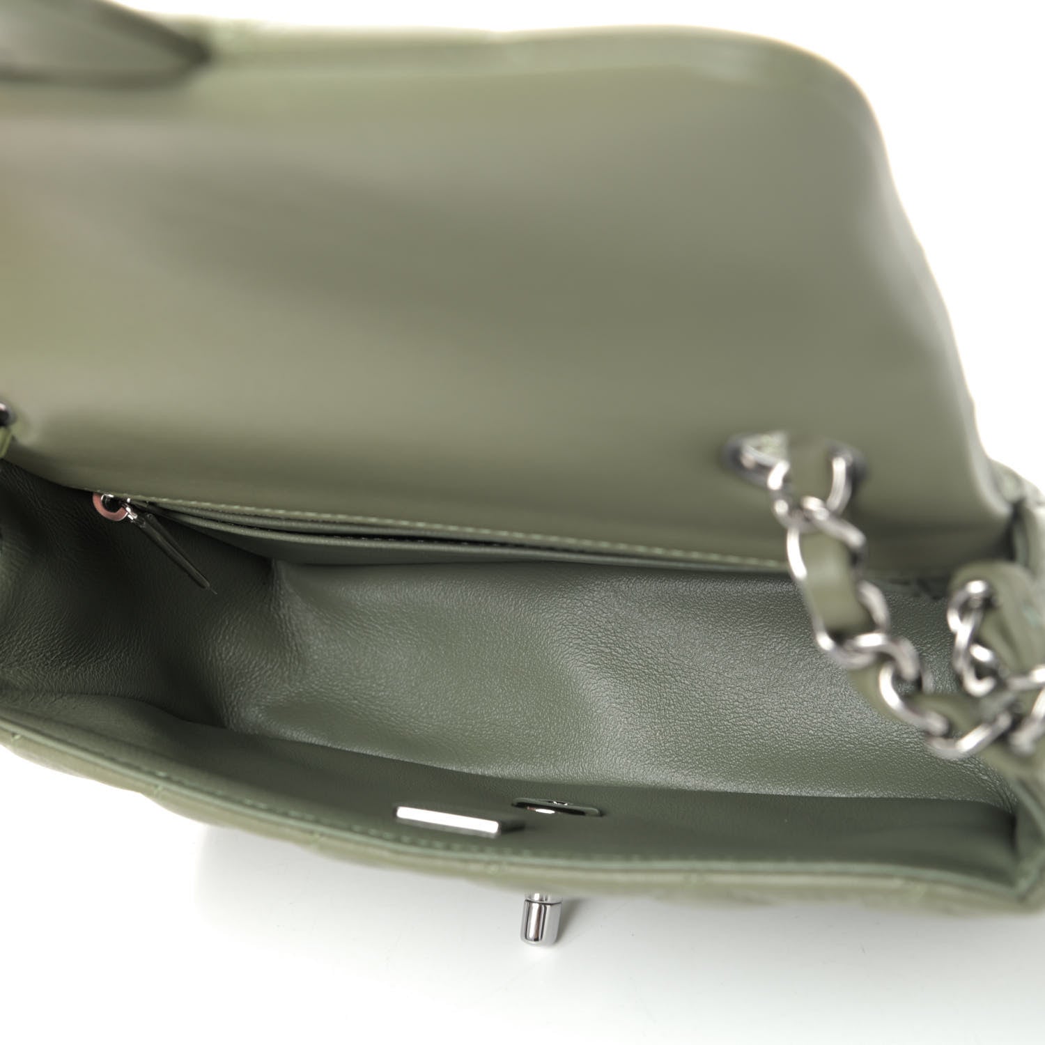 Chanel Lambskin Quilted Mini Rectangular Flap Green 5 of 5