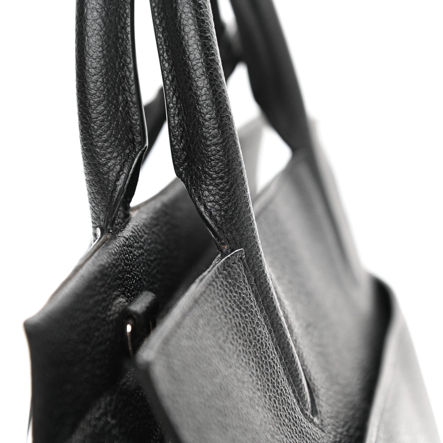 Saint Laurent Grained Calfskin Small Cabas Rive Gauche Black 14 of 17