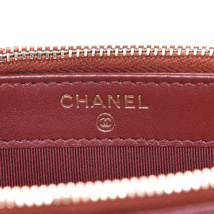Chanel Iridescent Caviar Quilted Small Clutch With Chain Red 8 of 13