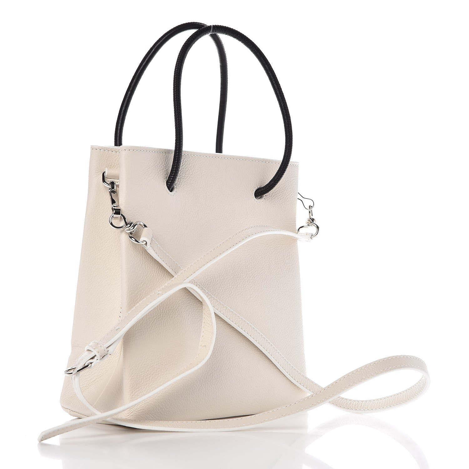 Balenciaga Calfskin Logo XXS Shopping Tote White 4 of 11