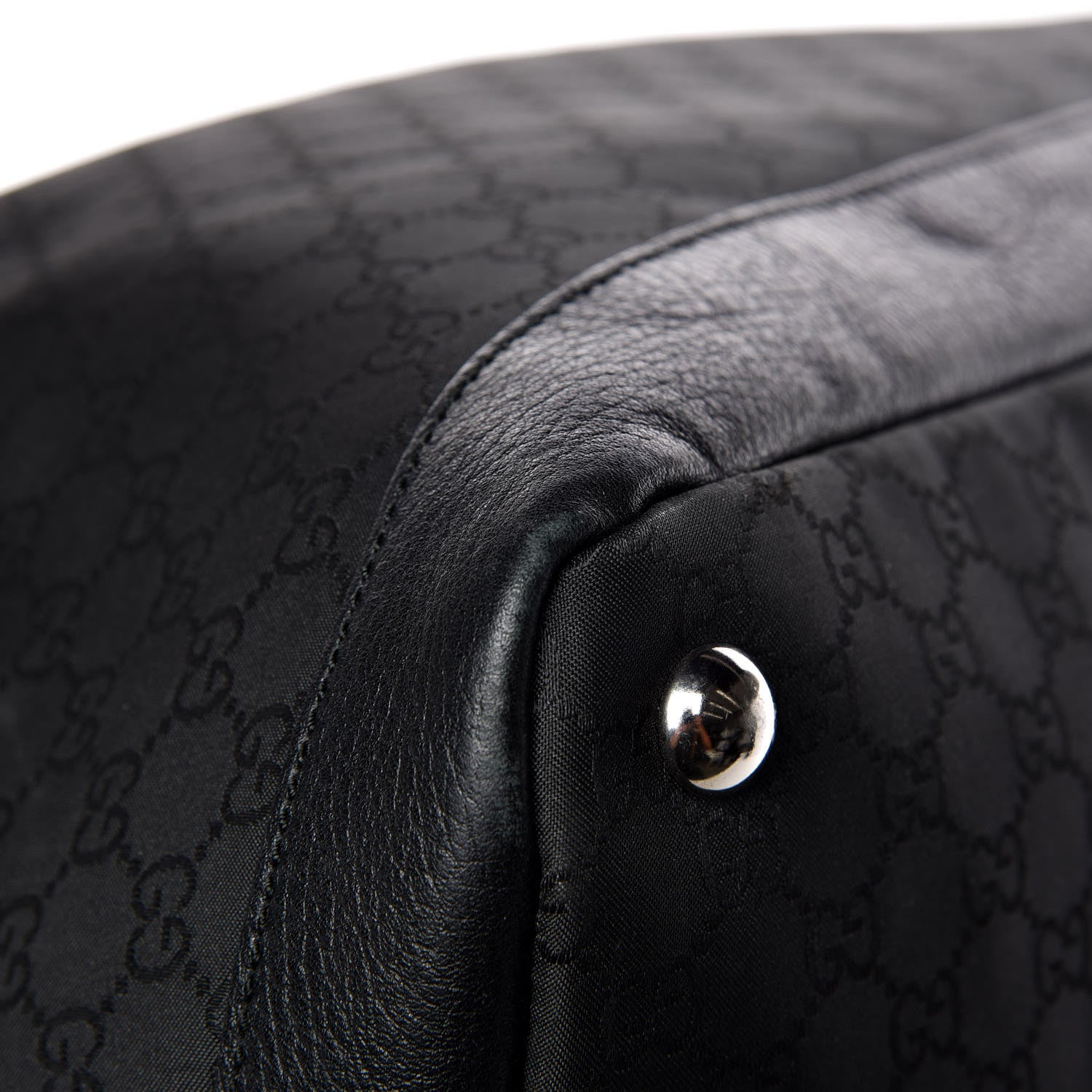 Gucci Nylon Monogram Travel Hobo Black 11 of 13