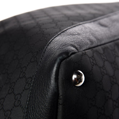 Gucci Nylon Monogram Travel Hobo Black 11 of 13