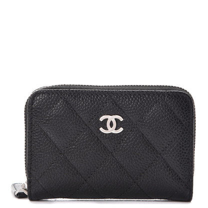 Chanel Caviar Quilted Zip Coin Purse Black 1 of 7