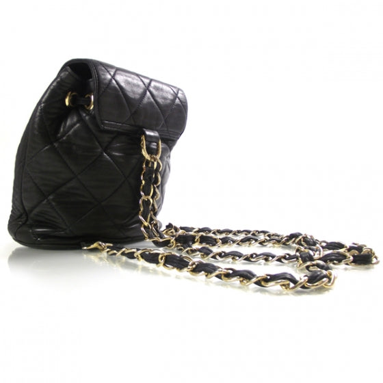 Chanel Lambskin Quilted Backpack Black 3 of 11