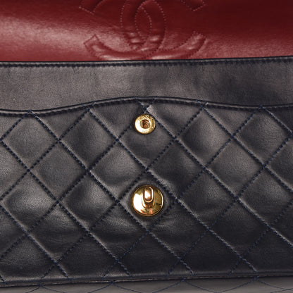 Chanel Lambskin Quilted Medium Double Flap Navy 12 of 16