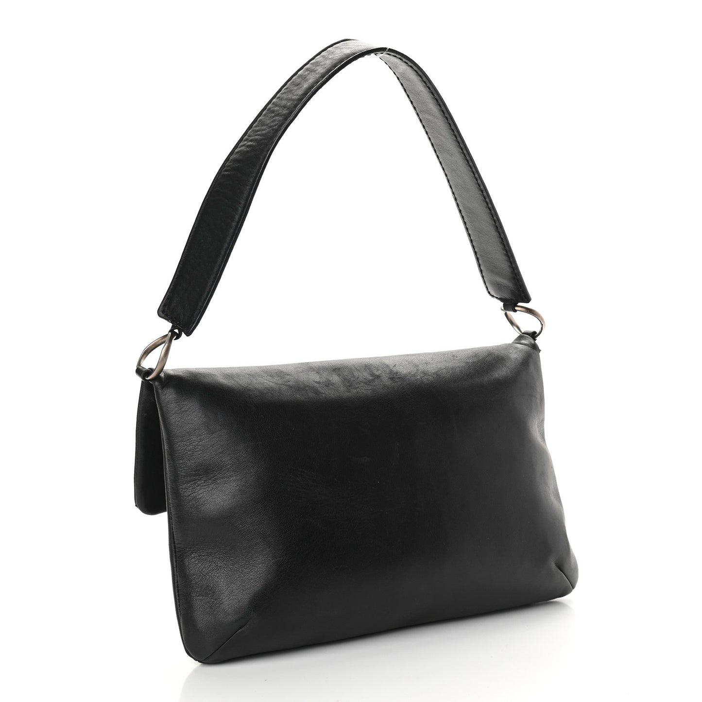 Lambskin Mademoiselle Chocolate Bar Shoulder Bag Black