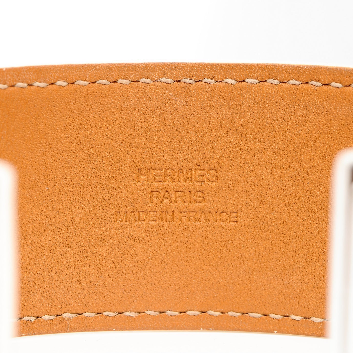Epsom Kelly Dog Cuff White