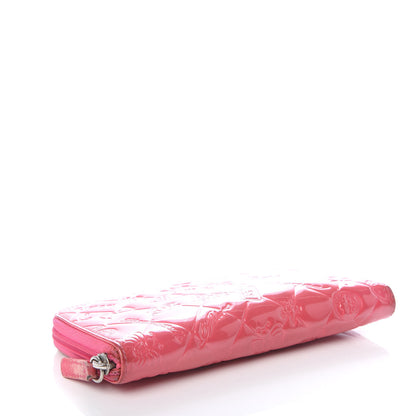 Chanel Patent Calfskin Lucky Symbols Zip Around Wallet Fuchsia 4 of 11