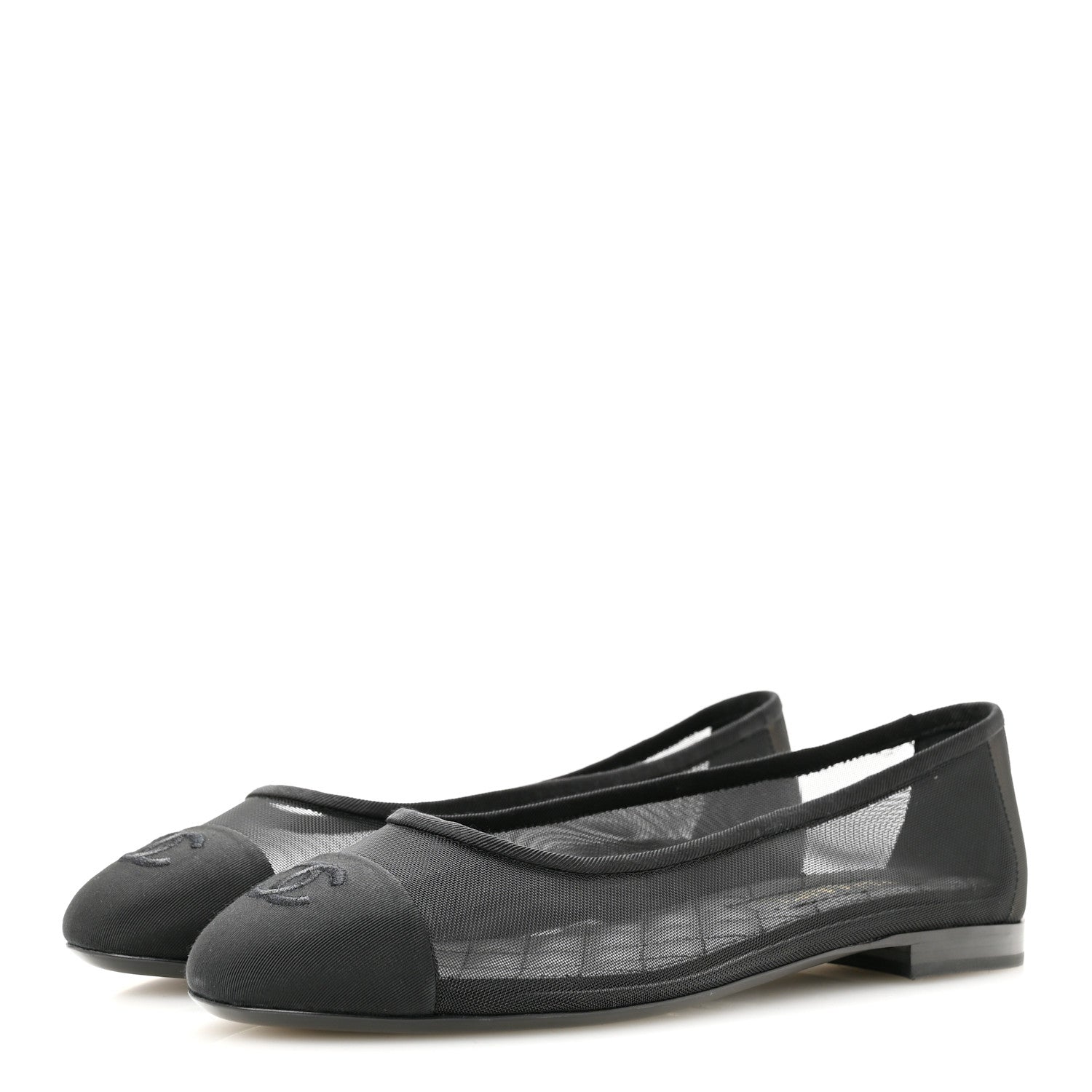 Chanel Mesh CC Ballerina Flats 40 Black 4 of 8
