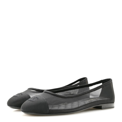 Chanel Mesh CC Ballerina Flats 40 Black 4 of 8