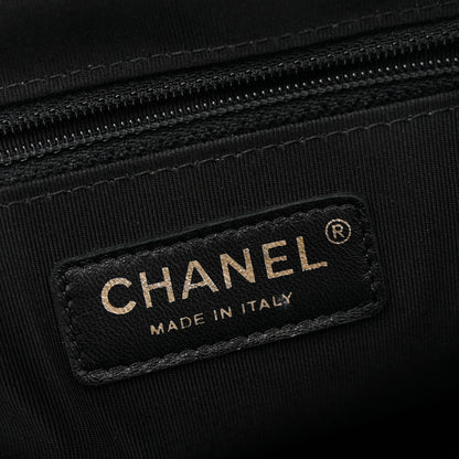 Chanel Lambskin Quilted Medium Girl Shoulder Bag White Black 5 of 12