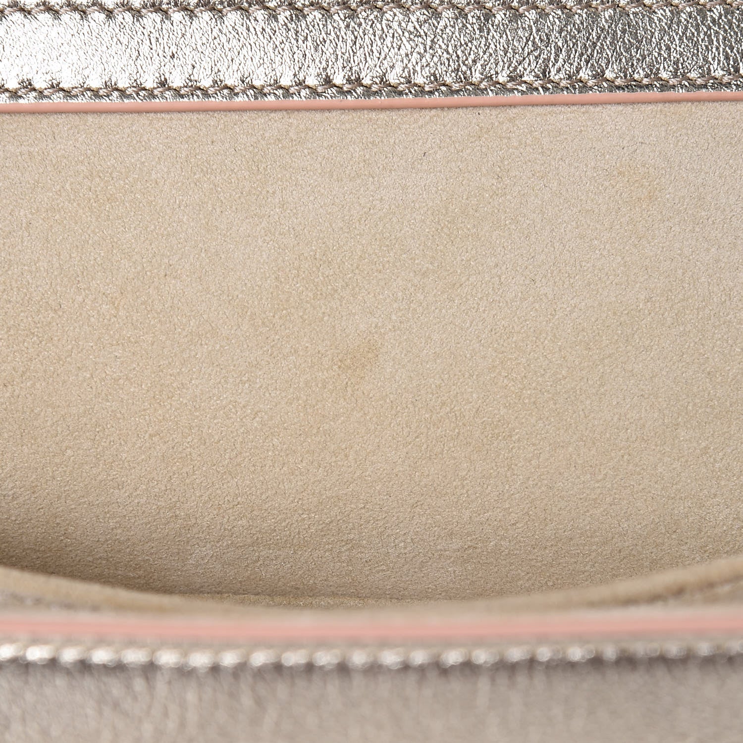 Fendi Vitello Catalan Mirror Scalloped Multi Studded Small Kan I Shoulder Bag Champagne 15 of 20