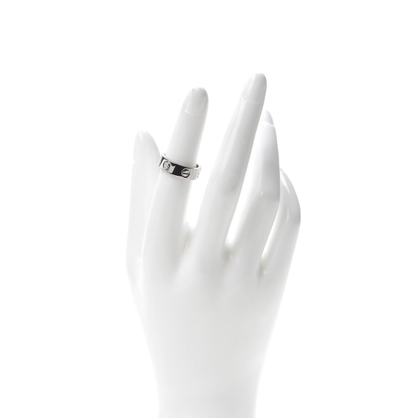 18K White Gold 5.5mm LOVE Ring 50 5.25