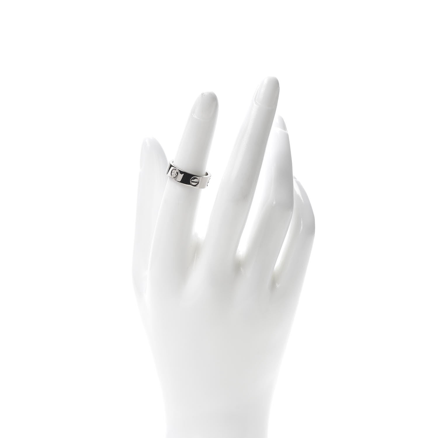 Cartier 18K White Gold 5.5mm LOVE Ring 50 5.25 2 of 4