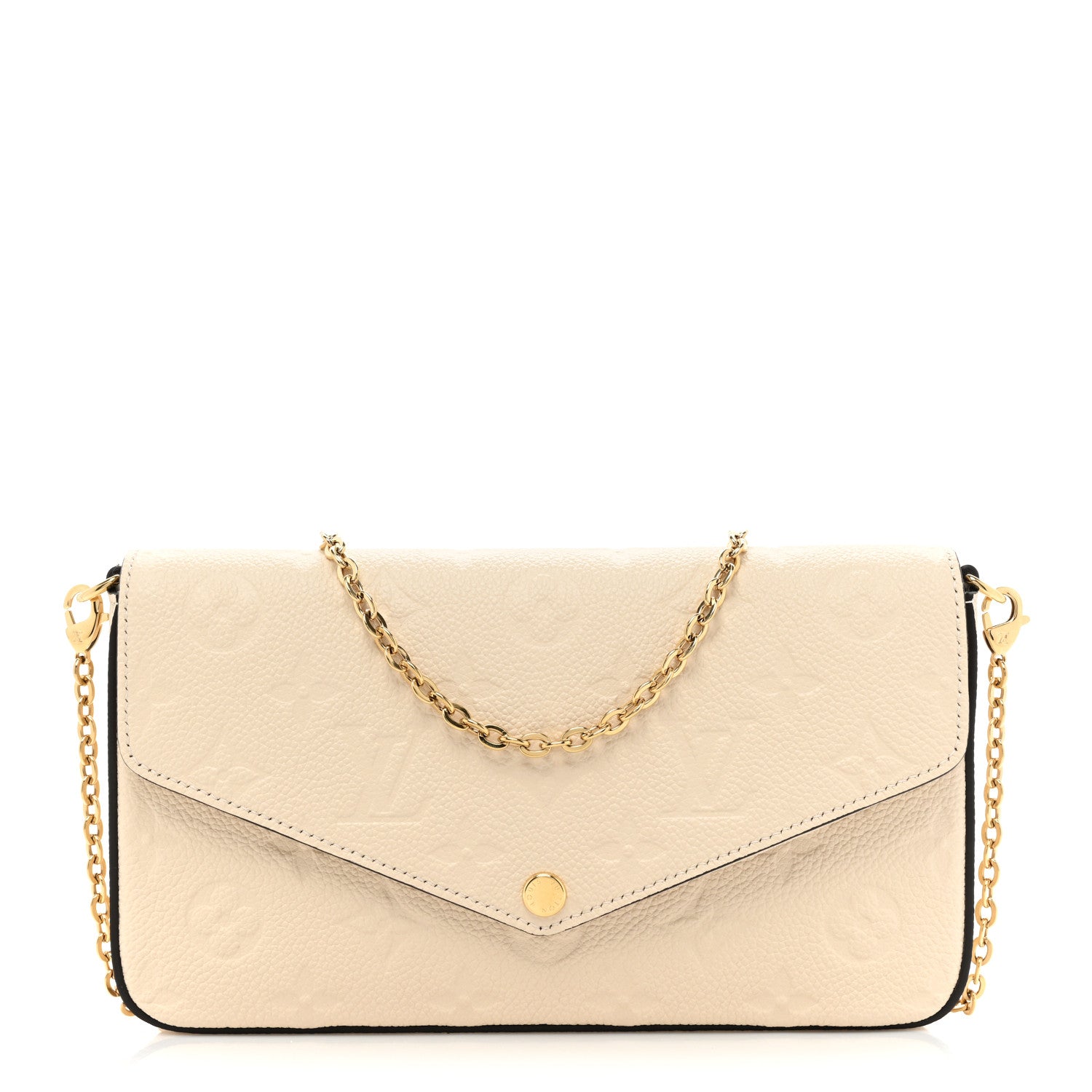 Louis Vuitton Empreinte Pochette Felicie Chain Wallet Cream 1 of 11