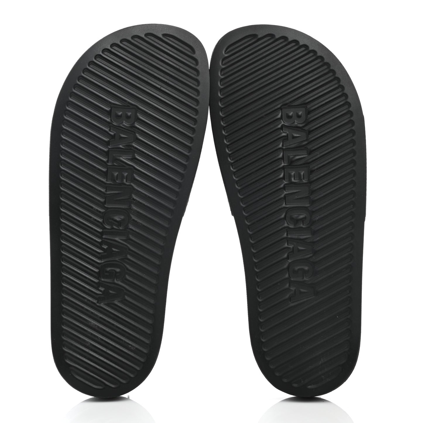 Rubber Womens Logo Pool Slide Sandals 38 Black