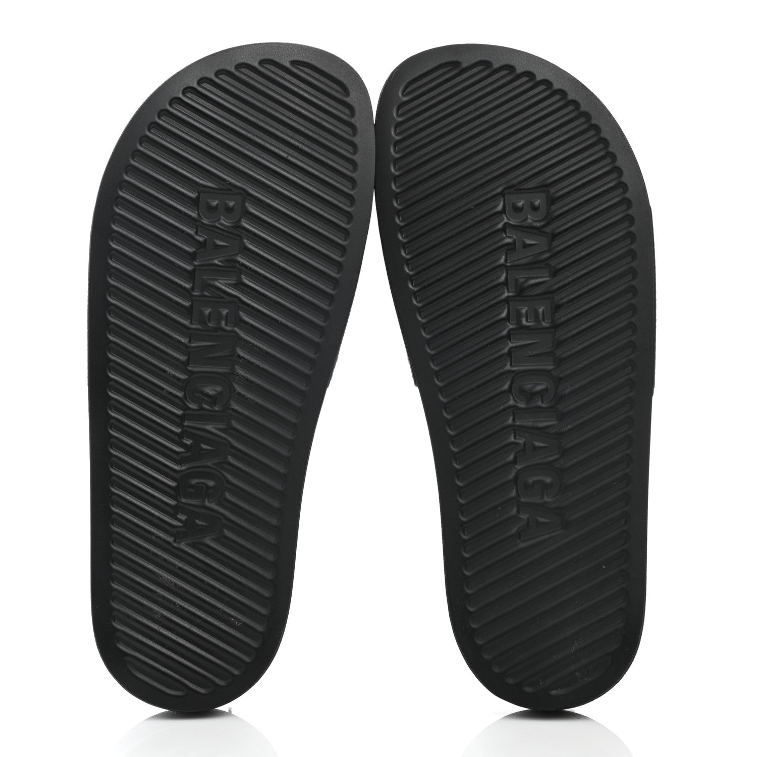 Balenciaga Rubber Womens Logo Pool Slide Sandals 38 Black 5 of 7