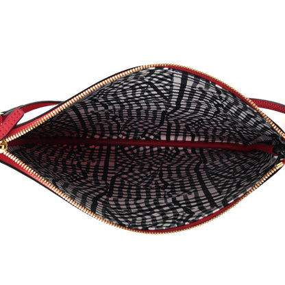 MCM Visetos Liz Shopper Tote Pouch Ruby Red 6 of 7
