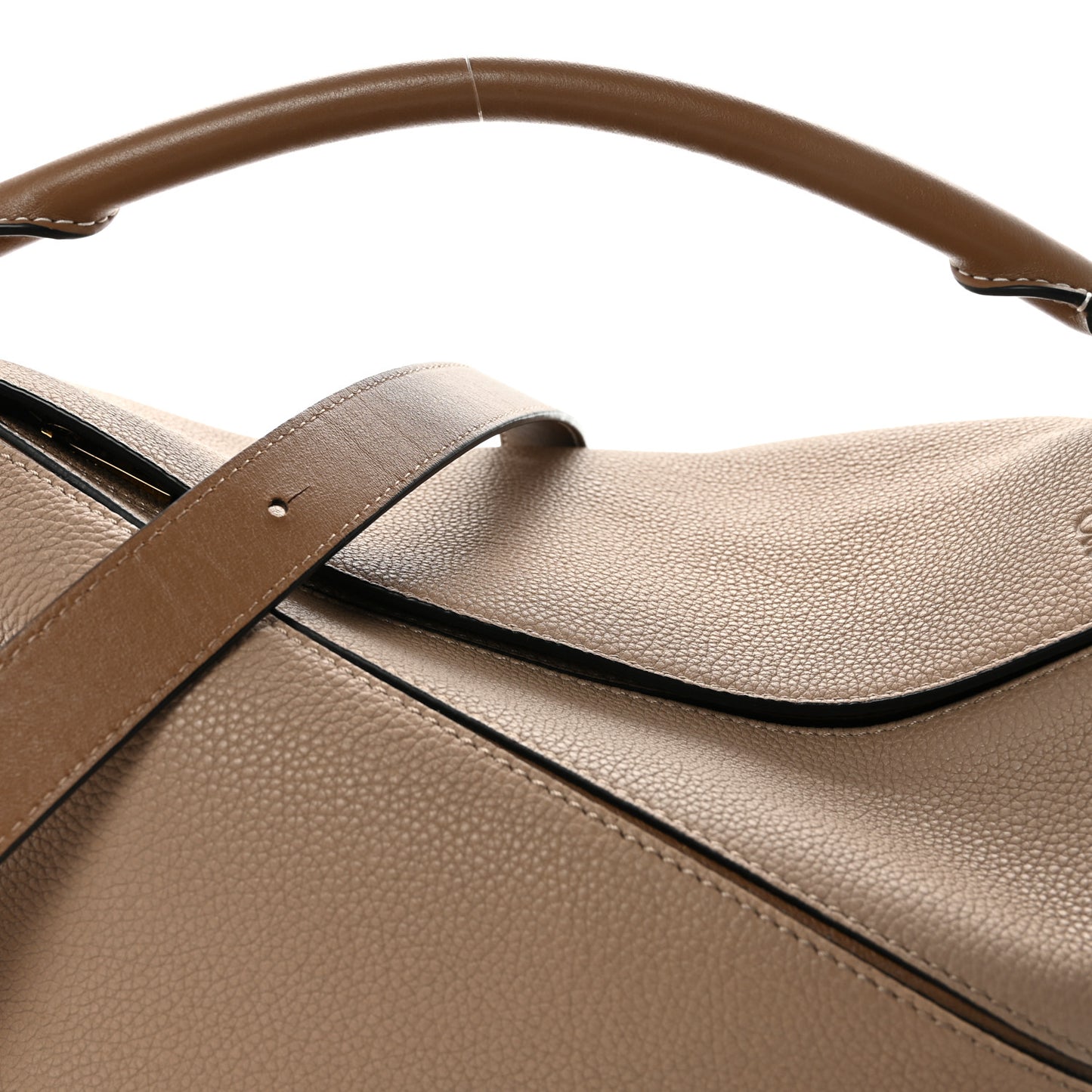 Grained Calfskin Medium Puzzle Bag Sand Mink