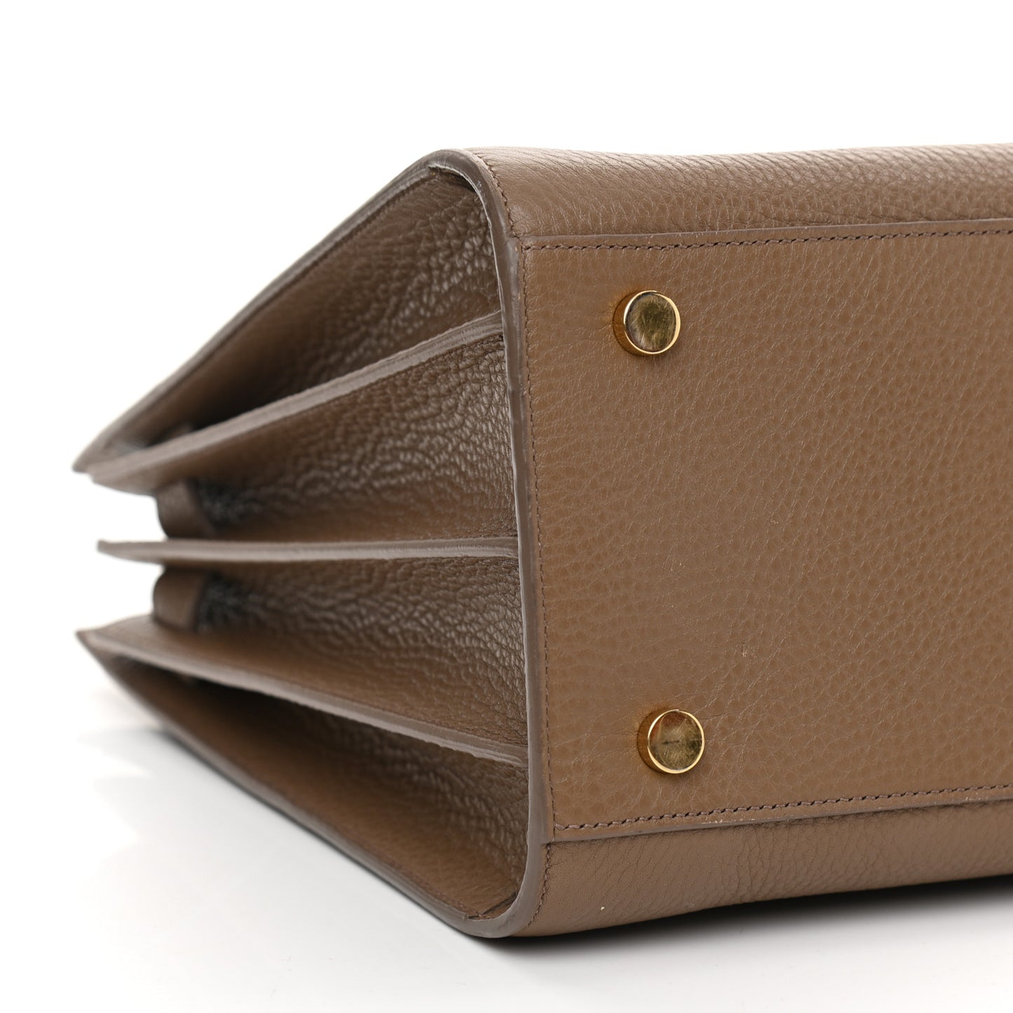 Grained Calfskin Small Sac De Jour Taupe