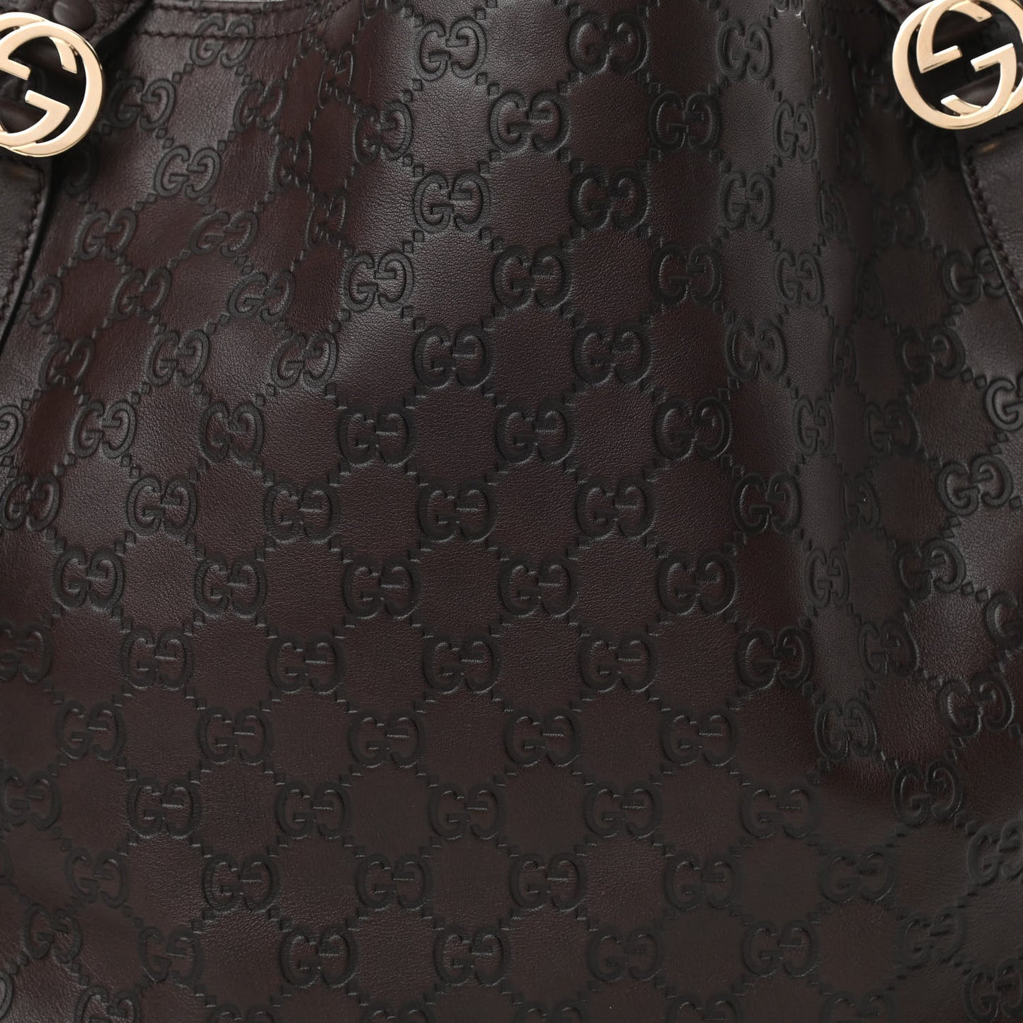 Guccissima Medium Miss GG Top Handle Bag Dark Brown