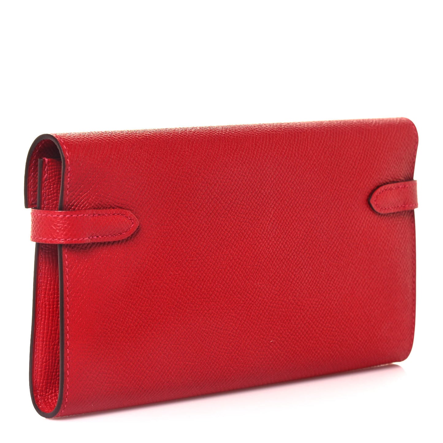 Epsom Kelly Longue Wallet Rouge Casaque