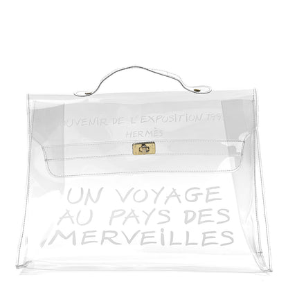 Hermes Vinyl Souvenir De L'Exposition Kelly Transparent 1 of 11