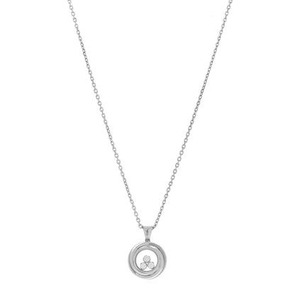 Chopard 18K White Gold Diamond Happy Emotions Pendant Necklace 1 of 7