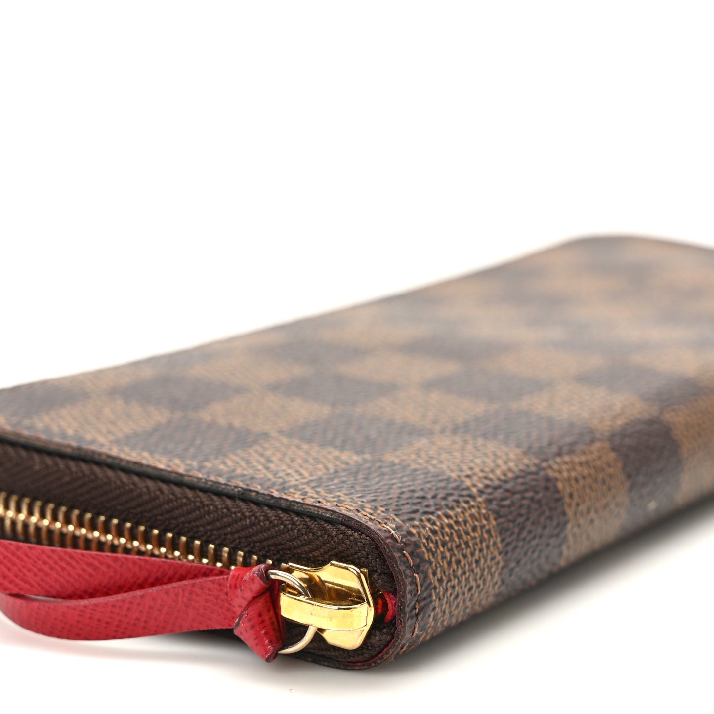 Damier Ebene Clemence Wallet Cherry