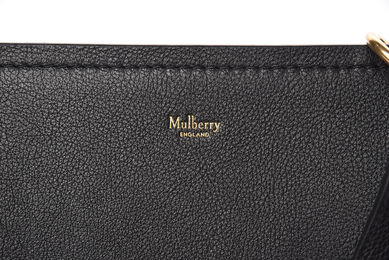 Mulberry Small Classic Grain Calfskin Amberley Satchel Black 10 of 11