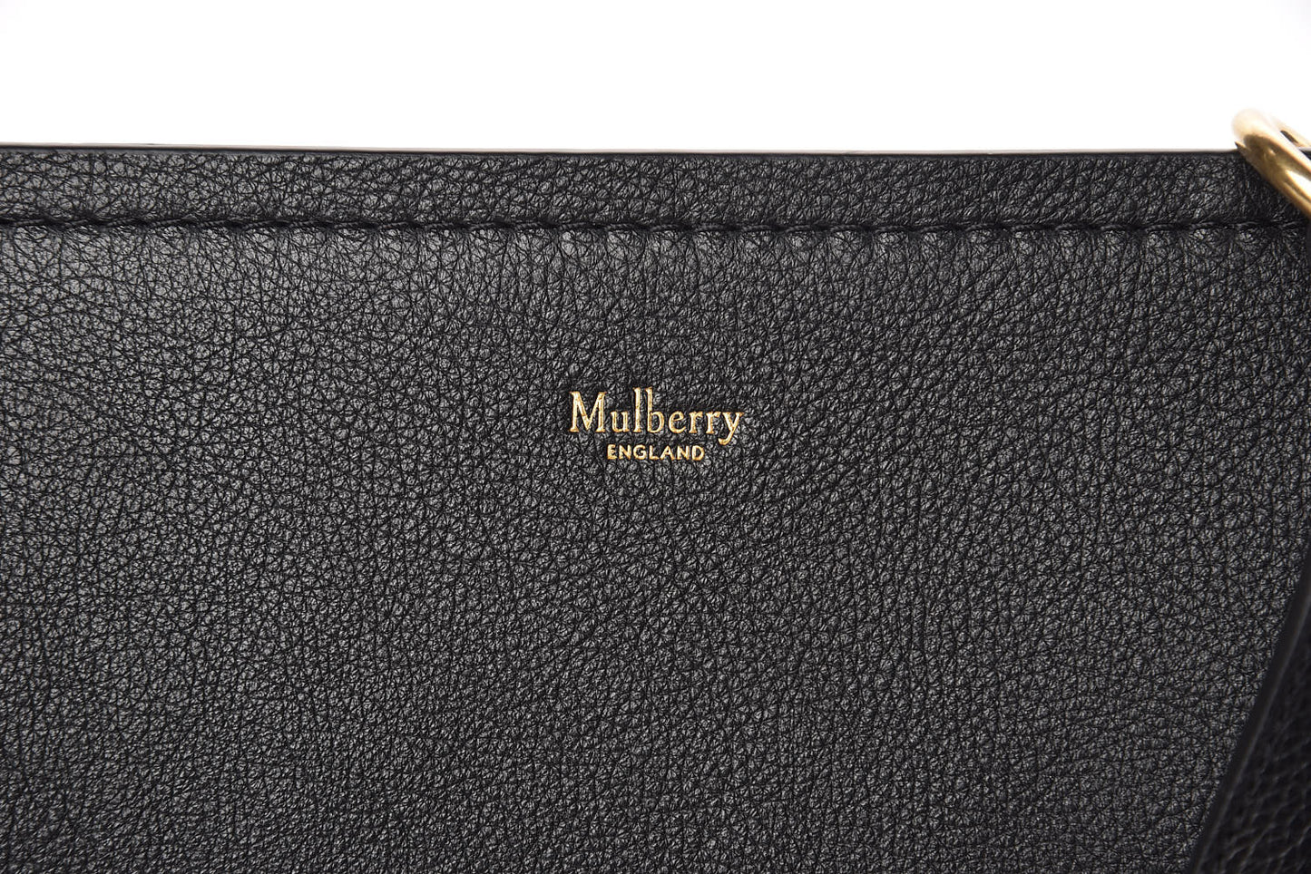Small Classic Grain Calfskin Amberley Satchel Black