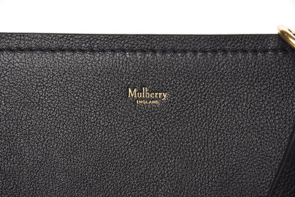 Mulberry Small Classic Grain Calfskin Amberley Satchel Black 10 of 11