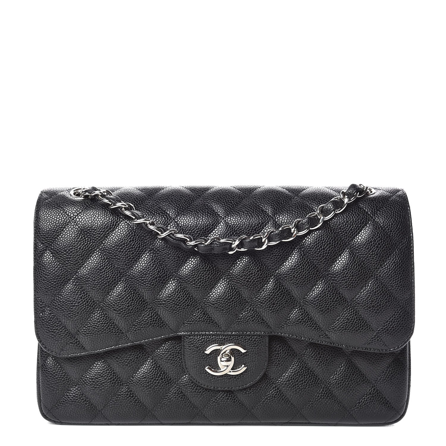 Chanel Caviar Quilted Jumbo Double Flap Black 1 of 9
