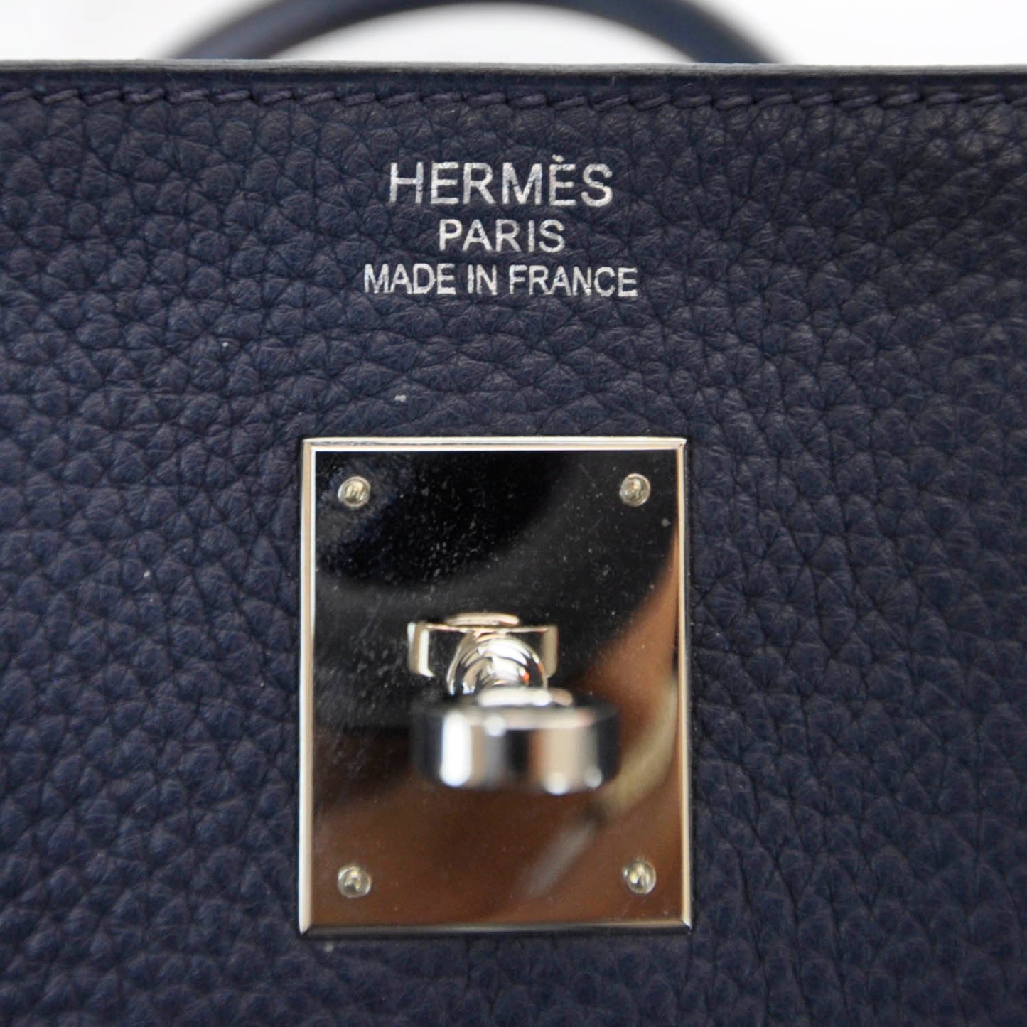 Taurillon Clemence Birkin 40 Bleu Abysse