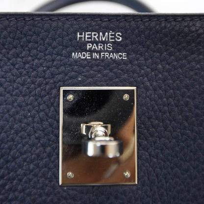 Hermes Taurillon Clemence Birkin 40 Bleu Abysse 8 of 9