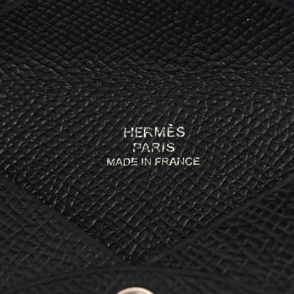 Hermes Epsom Calvi Card Case Black 6 of 7