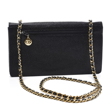 Chanel Caviar Timeless CC Wallet On Chain WOC Black 2 of 11