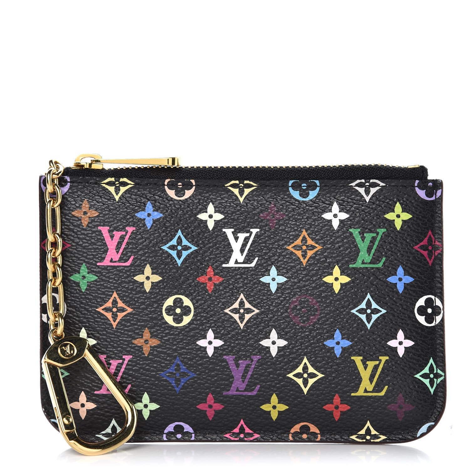 Louis Vuitton Monogram Multicolor Key Pouch Black Violet 1 of 7