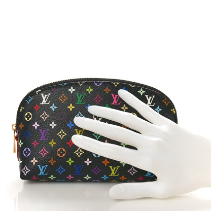 Louis Vuitton Monogram Multicolor Cosmetic Pouch Black Grenade 2 of 8