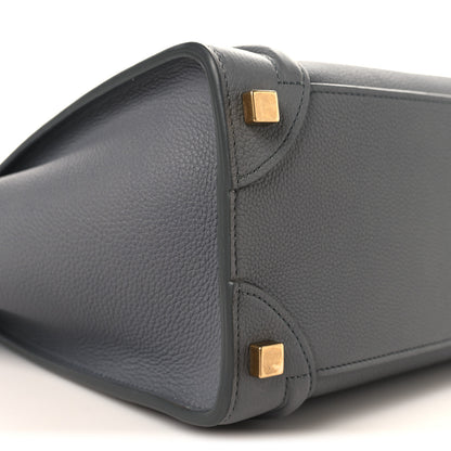 Celine Baby Drummed Calfskin Micro Luggage Kohl 9 of 10