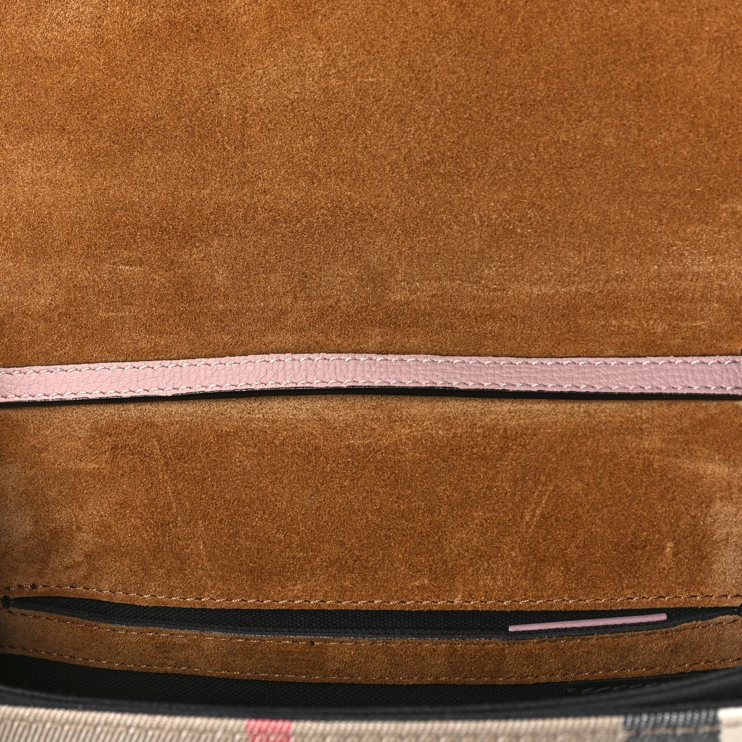 Derby Calfskin House Check Small Macken Crossbody Bag Pale Orchid